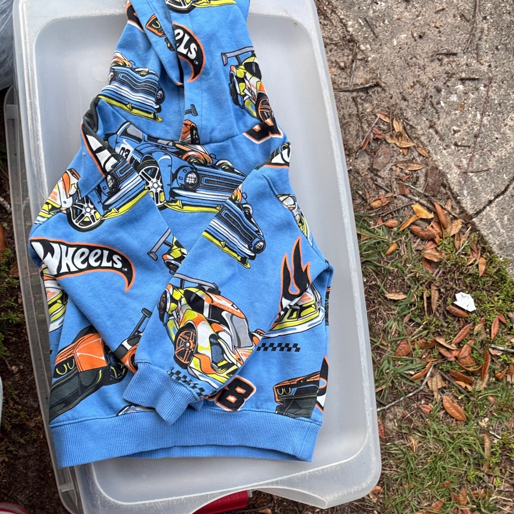 H&M Kids Hoodie with Car Graphics